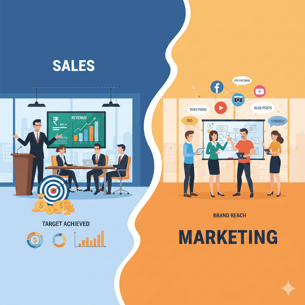 Sales vs markeing What’s the Difference?